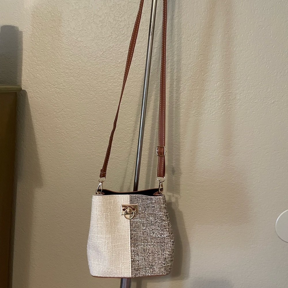 Two-Tone Shoulder Bag
